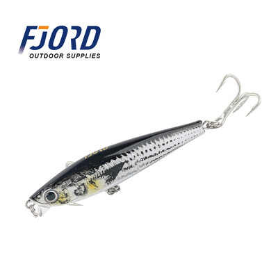 FJORD Glitter Skęstantis Minnow 85mm 20g Kietas žvejybos masalas 3X Kabliukai Plokščiu korpusu Dirbtiniai žūklės reikmenys
