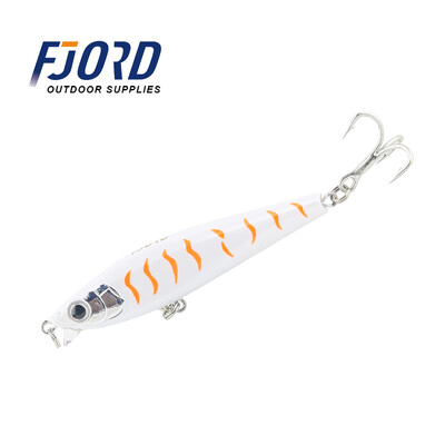 FJORD Glitter Skęstantis Minnow 85mm 20g Kietas žvejybos masalas 3X Kabliukai Plokščiu korpusu Dirbtiniai žūklės reikmenys