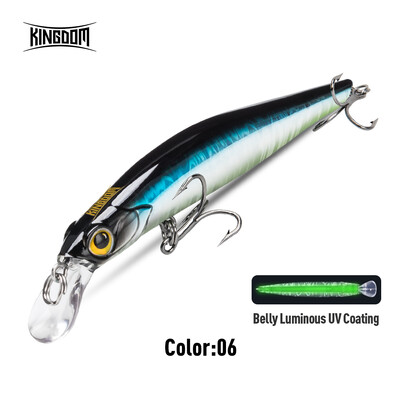 Kingdom Kingart Naluci de pescuit Sinking Minnow 6g 9g 14g 18.6g Jerkbaits Good Action Wobblers FR Silence Momeli dure Biban de mare
