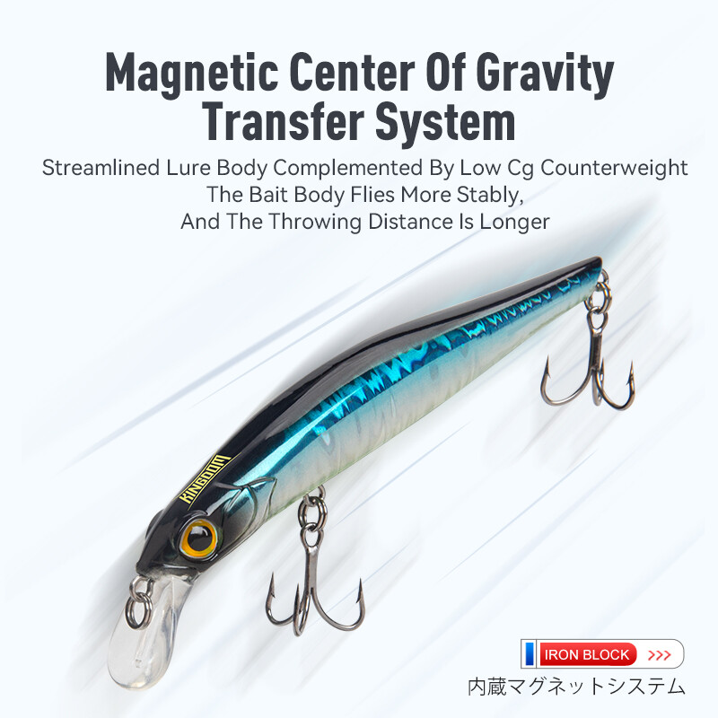 Kingdom Kingart Naluci de pescuit Sinking Minnow 6g 9g 14g 18.6g Jerkbaits Good Action Wobblers FR Silence Momeli dure Biban de mare