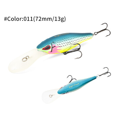 MSEASFREE plūduriuojantis Minnow žvejybos masalas, 72 mm, 13 g barškučiai, dirbtinis kietas masalas, gėlavandeniai vobleriai, skirti basų lydekų žvejybos reikmenims