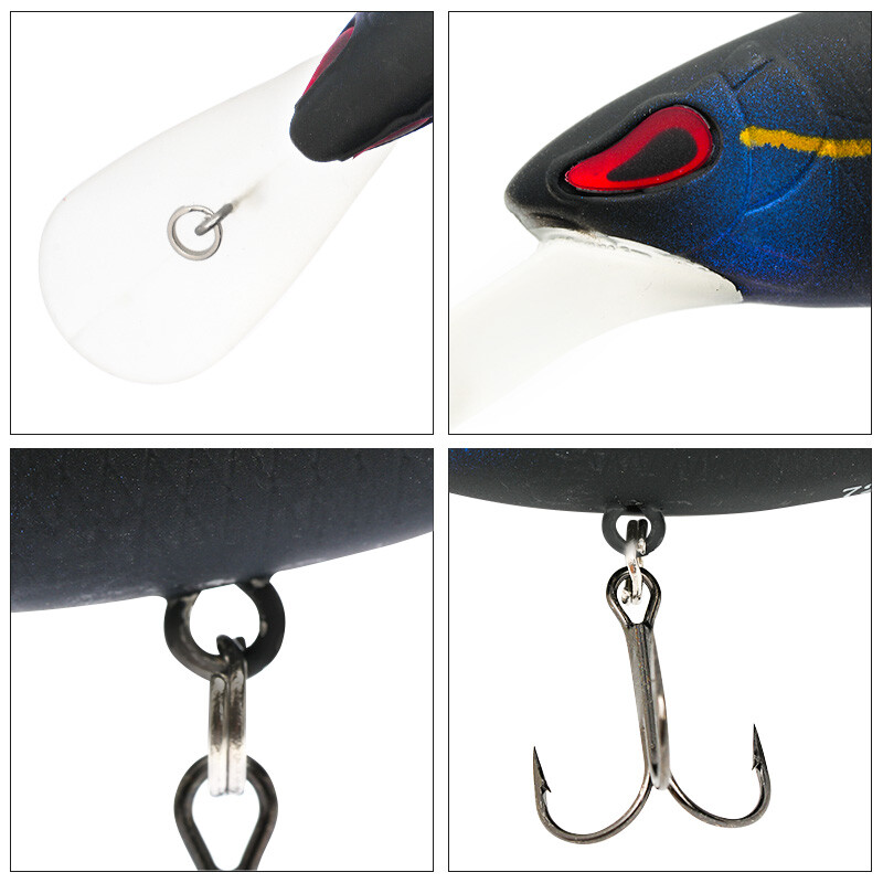 MSEASFREE plūduriuojantis Minnow žvejybos masalas, 72 mm, 13 g barškučiai, dirbtinis kietas masalas, gėlavandeniai vobleriai, skirti basų lydekų žvejybos reikmenims