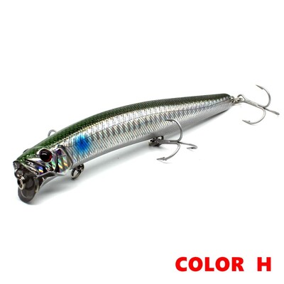 AOCLU Jerkbait úszó wobblerek 13 cm 21 g kemény csali Minnow Popper horgászcsali mágnessel hosszú dobású tengeri sügérhez 4 # horog