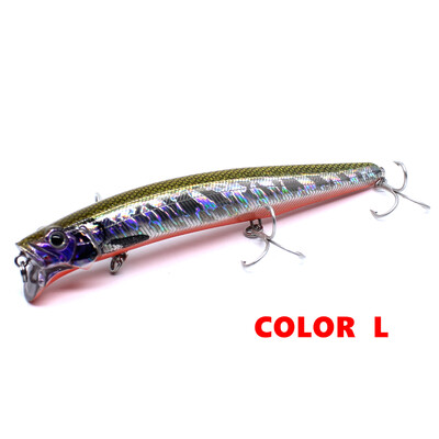 AOCLU Jerkbait úszó wobblerek 13 cm 21 g kemény csali Minnow Popper horgászcsali mágnessel hosszú dobású tengeri sügérhez 4 # horog