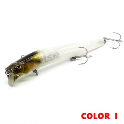 AOCLU Jerkbait úszó wobblerek 13 cm 21 g kemény csali Minnow Popper horgászcsali mágnessel hosszú dobású tengeri sügérhez 4 # horog