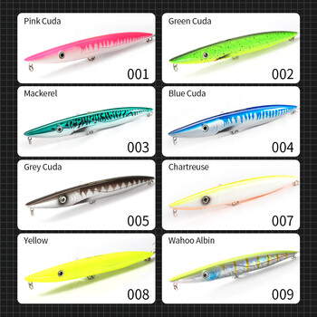 Hunthouse Don Belone Pencil Fishing Lure Floating Walk Dog Topwater Hard Bait 195mm 44g Long Cast Stickbait Leerfish Bluefish