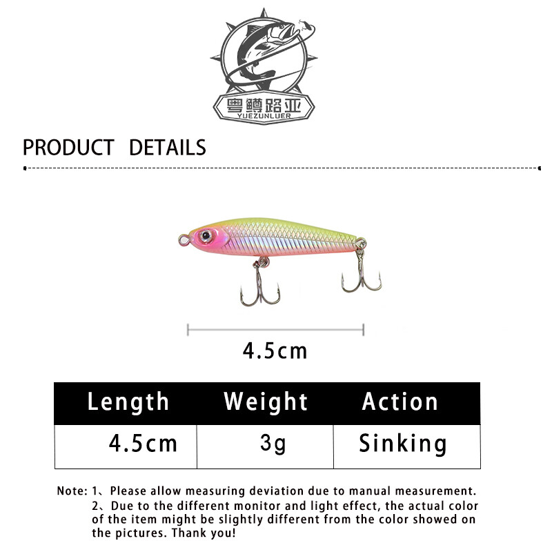 1 ks mini vibračná potápavá ceruzka 45 mm 3 g rybárske návnady wobblery swimbait umelá tvrdá návnada sladkovodné náčinie