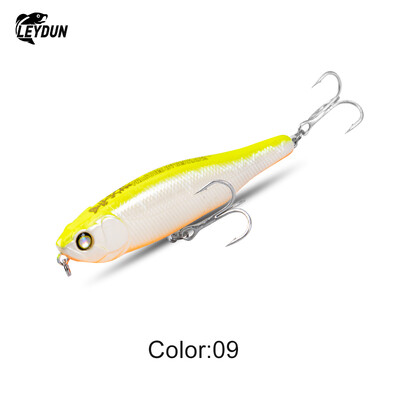 LEYDUN LIVE WIRE 87 mm pieštukiniai žvejybos masalai, plaukiojantys ant vandens paviršiaus, kieti masalai, vedžioti šunį Aukštos kokybės sūraus vandens vobleris