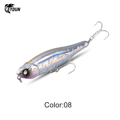 LEYDUN LIVE WIRE 87 mm pieštukiniai žvejybos masalai, plaukiojantys ant vandens paviršiaus, kieti masalai, vedžioti šunį Aukštos kokybės sūraus vandens vobleris