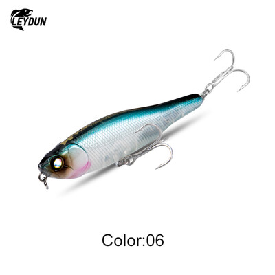 LEYDUN LIVE WIRE 87 mm pieštukiniai žvejybos masalai, plaukiojantys ant vandens paviršiaus, kieti masalai, vedžioti šunį Aukštos kokybės sūraus vandens vobleris