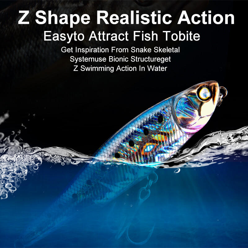 LEYDUN LIVE WIRE 87 mm pieštukiniai žvejybos masalai, plaukiojantys ant vandens paviršiaus, kieti masalai, vedžioti šunį Aukštos kokybės sūraus vandens vobleris