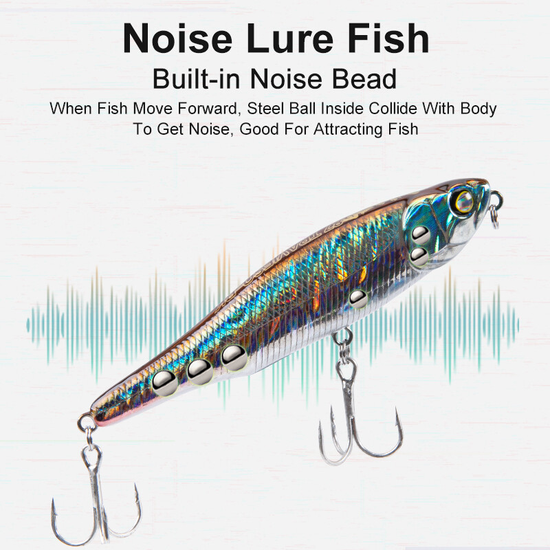 LEYDUN LIVE WIRE 87 mm pieštukiniai žvejybos masalai, plaukiojantys ant vandens paviršiaus, kieti masalai, vedžioti šunį Aukštos kokybės sūraus vandens vobleris