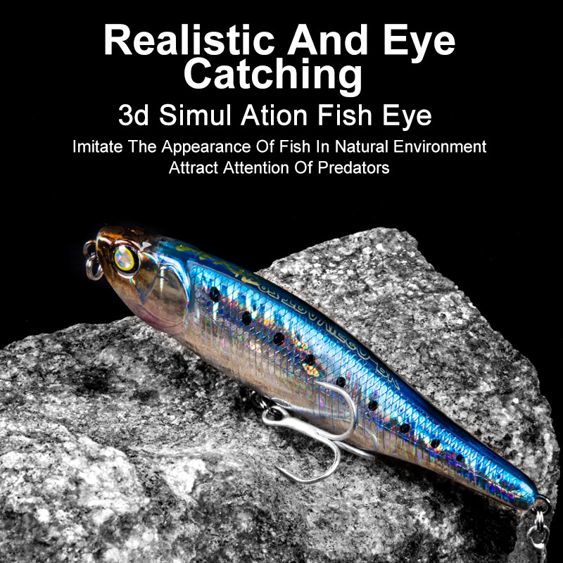 LEYDUN LIVE WIRE 87 mm pieštukiniai žvejybos masalai, plaukiojantys ant vandens paviršiaus, kieti masalai, vedžioti šunį Aukštos kokybės sūraus vandens vobleris