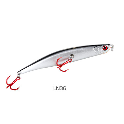 HISTAR 1 vnt. Viršutiniame vandenyje plūduriuojantis pieštukas, metalinis sužeistas žuvies masalas, 3D dirbtinė akis, aukštos kokybės, ryškiai plaukiantis kietas masalas