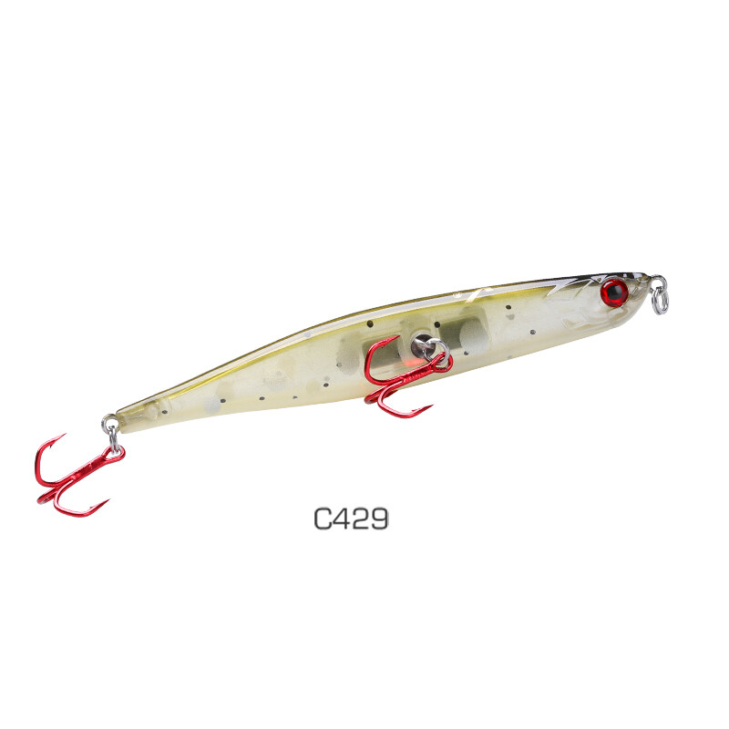 HISTAR 1 vnt. Viršutiniame vandenyje plūduriuojantis pieštukas, metalinis sužeistas žuvies masalas, 3D dirbtinė akis, aukštos kokybės, ryškiai plaukiantis kietas masalas