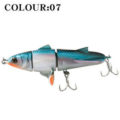 Topwater Spinner Pencil Momeal 11cm/24g Wobbler articulat cu 3 segmente Momeală tare rotativă Momeală de pescuit plutitoare Aparatură de pescuit