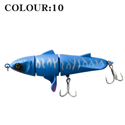 Topwater Spinner Pencil Momeal 11cm/24g Wobbler articulat cu 3 segmente Momeală tare rotativă Momeală de pescuit plutitoare Aparatură de pescuit