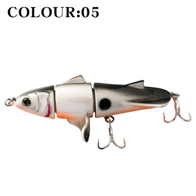 Topwater Spinner Pencil Momeal 11cm/24g Wobbler articulat cu 3 segmente Momeală tare rotativă Momeală de pescuit plutitoare Aparatură de pescuit