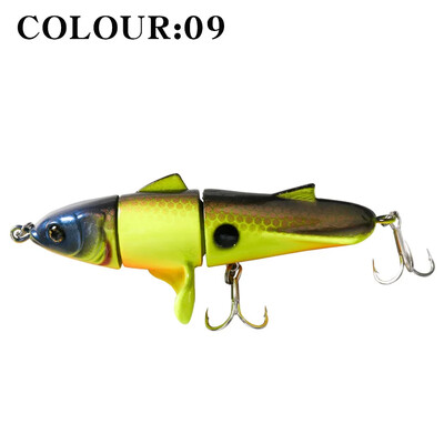Topwater Spinner Pencil Momeal 11cm/24g Wobbler articulat cu 3 segmente Momeală tare rotativă Momeală de pescuit plutitoare Aparatură de pescuit