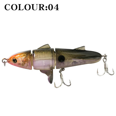 Topwater Spinner Pencil Momeal 11cm/24g Wobbler articulat cu 3 segmente Momeală tare rotativă Momeală de pescuit plutitoare Aparatură de pescuit