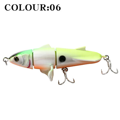 Topwater Spinner Pencil Momeal 11cm/24g Wobbler articulat cu 3 segmente Momeală tare rotativă Momeală de pescuit plutitoare Aparatură de pescuit