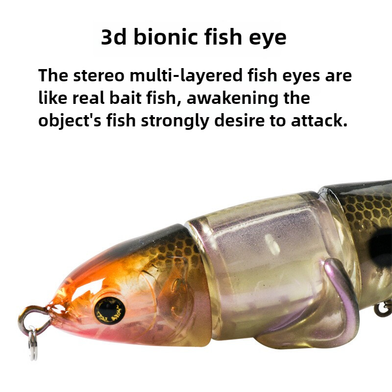 Topwater Spinner Pencil Momeal 11cm/24g Wobbler articulat cu 3 segmente Momeală tare rotativă Momeală de pescuit plutitoare Aparatură de pescuit