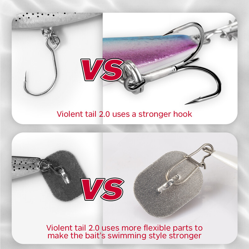 Medžioklės VIB Metalinis Jig Žvejybos masalas Skęstantis žirgas kietas masalas Smarkus barškutis uodega 10g 18g 24g šaukštas sūraus ešerio ešerio žuvis