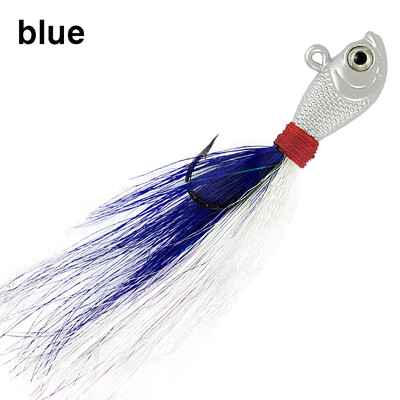 Eupheng UV Bucktail Jig Glow in Dark Bucktail Fishing Jig Head Hair Jigs 7g-56g Bass friss és sósvízi horgásztartozékokhoz