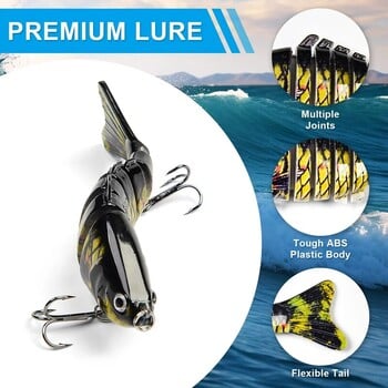 3PCS/кутия Риболовен воблер Реалистичен 7-сегментен Swimbait Crankbait Hard Bait Slow 10cm/15g Isca Изкуствени примамки Риболовни принадлежности