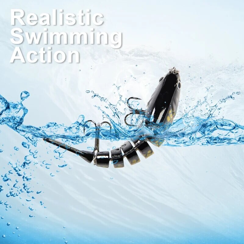 3 vnt./dėžės žvejybos vobleris Lifelike 7 segmentų Swimbait Crankbait Hard Bait Slow 10cm/15g Isca dirbtiniai masalai žvejybos reikmenys
