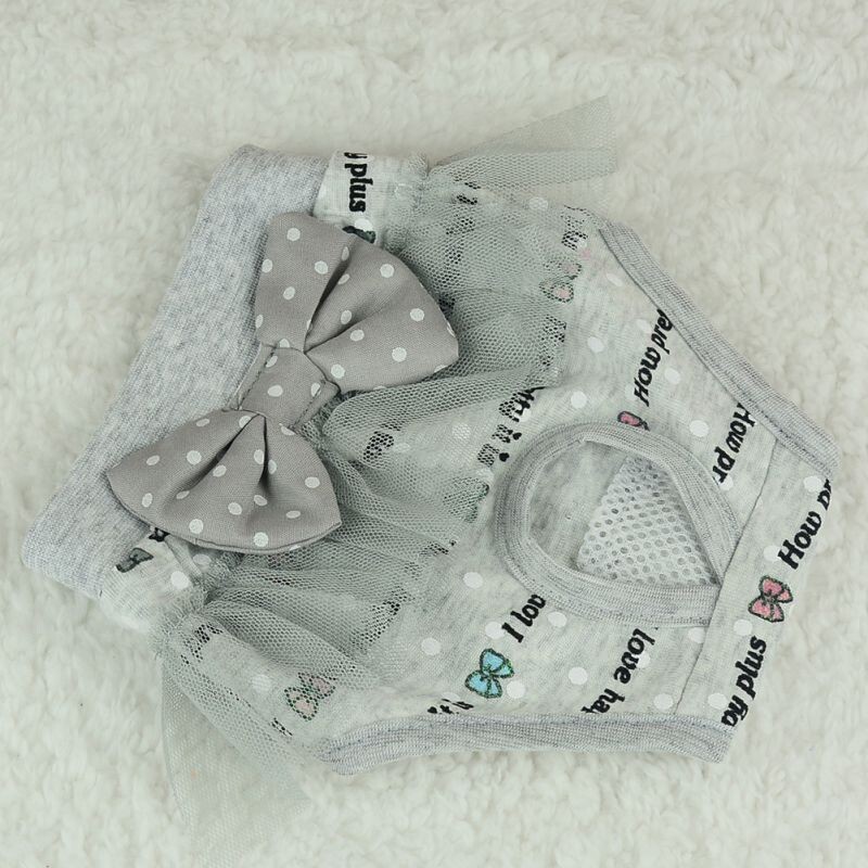 Kisállat kutyák Macskapamut légáteresztő masni Kisállat élettani nadrágok Mosható kutya fehérnemű kellékek megakadályozzák a kutyát a nyilvános székelésben