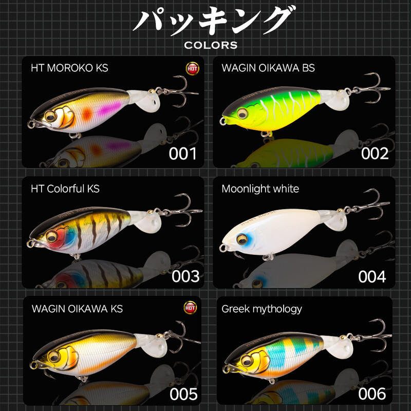 Hunthouse Fishing Karashi Rotating Tail Pencil Fishing Lure 65mm/5.7g 80mm/10.8g peldoši Whopper Popper vobleri basam