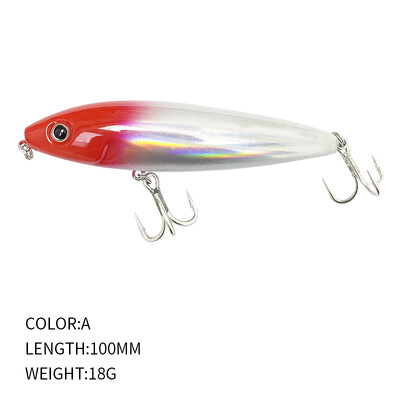 1db Surface Stickbait 100mm 18g Ceruzacsali Bass Carp Skitter Doggy Wobbler Topwater Pesca Hard Bait 9156