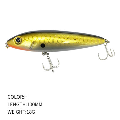 1db Surface Stickbait 100mm 18g Ceruzacsali Bass Carp Skitter Doggy Wobbler Topwater Pesca Hard Bait 9156