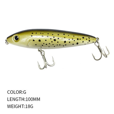 1db Surface Stickbait 100mm 18g Ceruzacsali Bass Carp Skitter Doggy Wobbler Topwater Pesca Hard Bait 9156