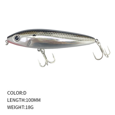 1db Surface Stickbait 100mm 18g Ceruzacsali Bass Carp Skitter Doggy Wobbler Topwater Pesca Hard Bait 9156