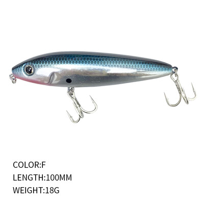 1db Surface Stickbait 100mm 18g Ceruzacsali Bass Carp Skitter Doggy Wobbler Topwater Pesca Hard Bait 9156