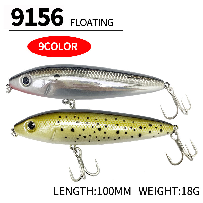 1db Surface Stickbait 100mm 18g Ceruzacsali Bass Carp Skitter Doggy Wobbler Topwater Pesca Hard Bait 9156