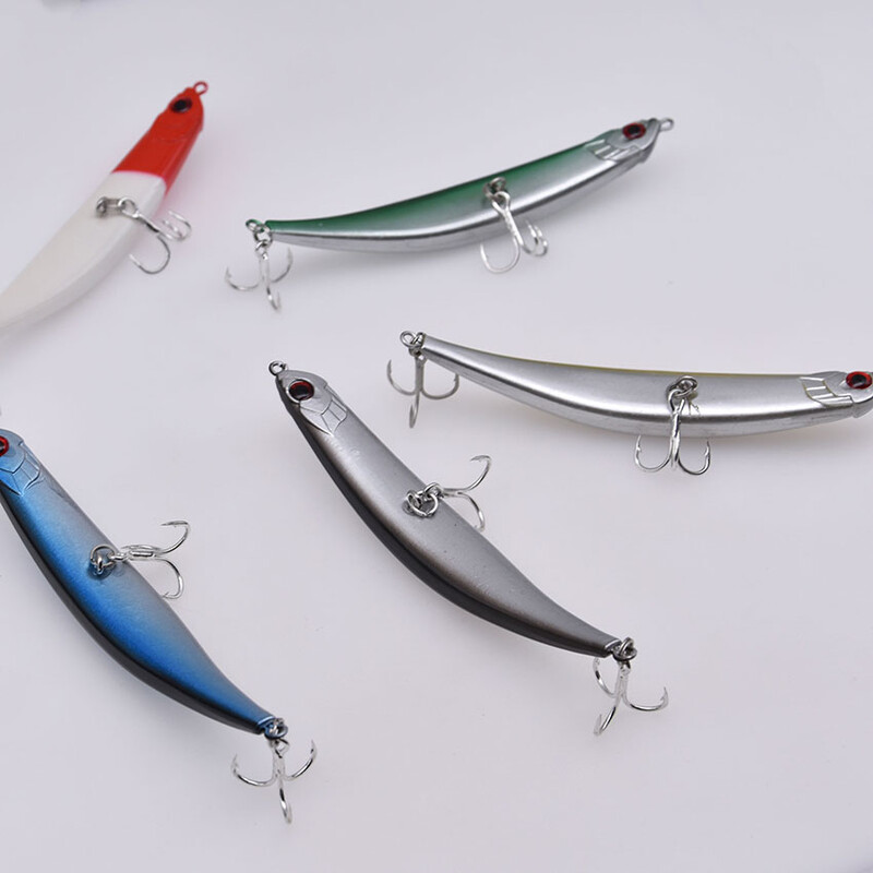 JYJ 11cm 11g 5vnt daug žvejybos pieštukas plaukiojantis masalas, išlenktas pieštukas minnow jerkbait vobleris