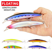 1Gb Minnow 130mm 25g peldošs Big Minnow Pesca Choco Saltwater Bass līdakas makšķerēšanas ēsma Pesca Isca plastmasas makšķerēšanas piederumi 9107