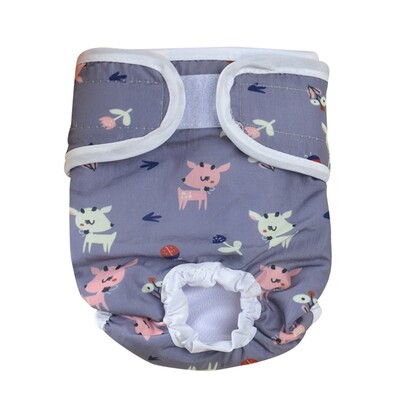 Scutece lavabile pentru femeie pentru câini, pantaloni fiziologici, drăguți, cu imprimeu de desene animate, pantaloni scurți pentru câini, lenjerie de corp, chiloți sanitari pentru câini de talie mică