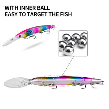 PRO BEROS 1 ΤΕΜ Minnow Fishing Lure 15cm 13g Floating Hard Bait Wobbler Jig Bait Crankbait Κυπρίνος Ριγέ μπάσο Pesca Είδη ψαρέματος