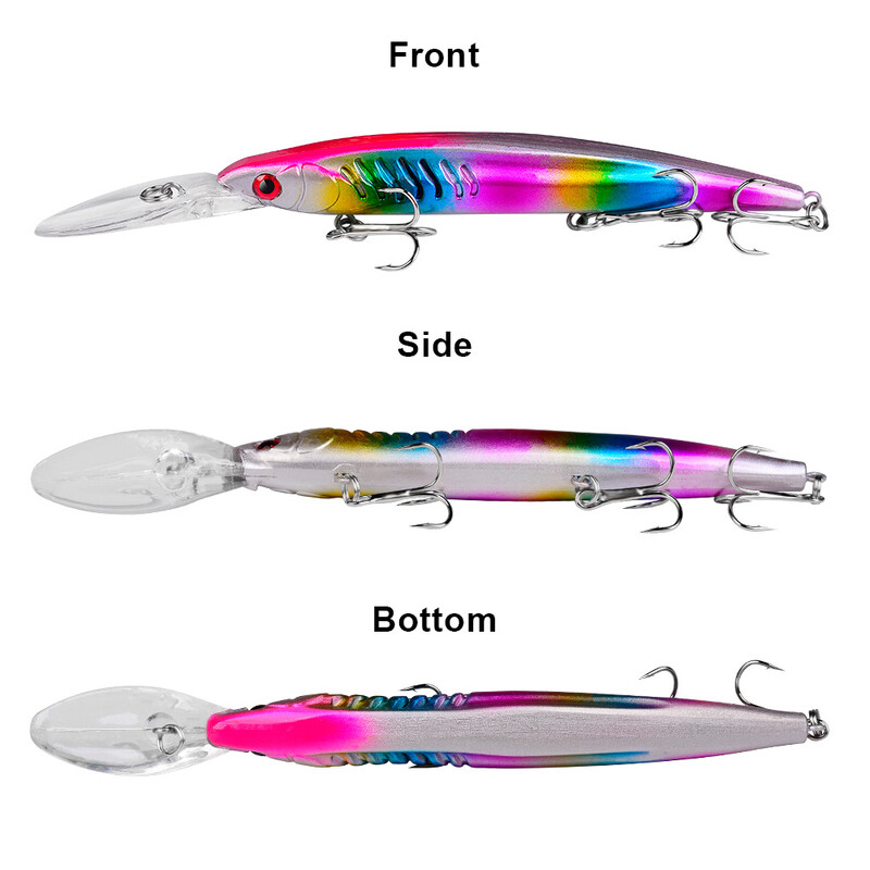 PRO BEROS 1TK Minnow kalastuslant 15cm 13g ujuv kõva söödaga vobler Jig Bait Crankbait karpkala triibuline bass Pesca kalastustarbed