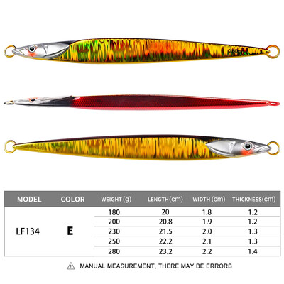 1 KOM Metalna šablona mamac 180-200-230-250-280 g mamac za ribolov na bacanje s obale Trolling jigging mamac Pesca Isca Umjetni Cebo