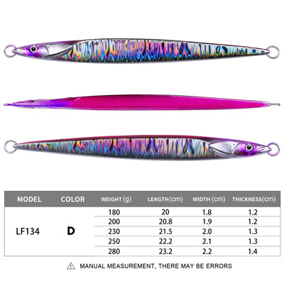 1 KOM Metalna šablona mamac 180-200-230-250-280 g mamac za ribolov na bacanje s obale Trolling jigging mamac Pesca Isca Umjetni Cebo