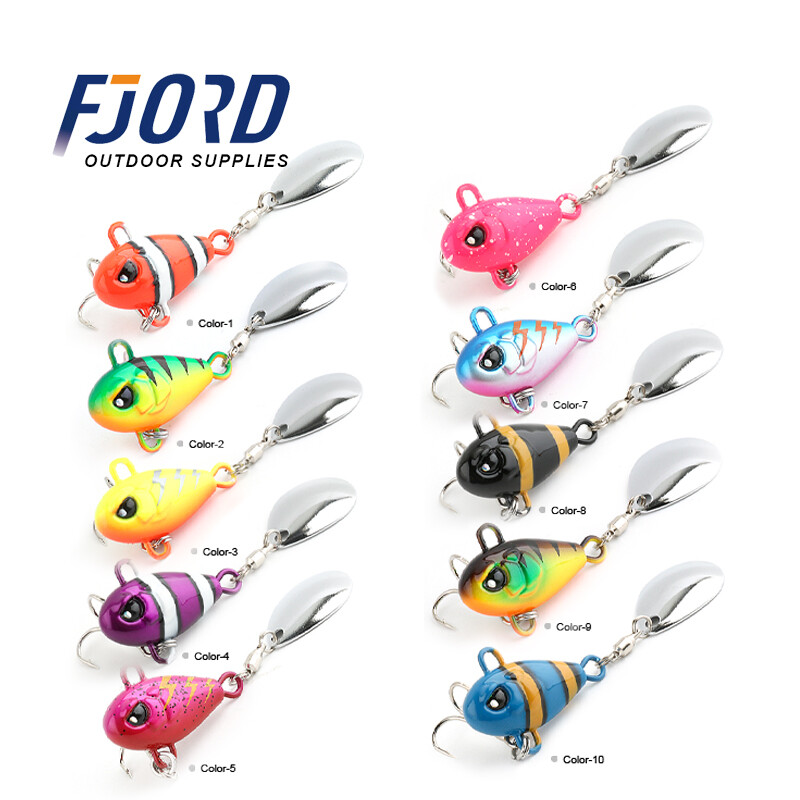 FJORD Tail Spinner Baits 7g 10.5g 14g 21g Horgászcsali Vib Metal Casting Shore Jig Spoon Fishing mesterséges csali kiegészítők
