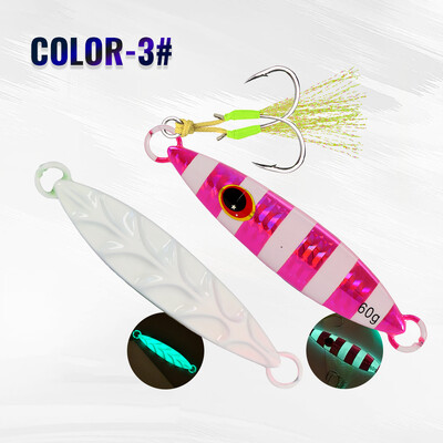 TOLU Naujas metalinis lėtas masalas, švytėjimas