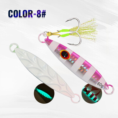 TOLU Naujas metalinis lėtas masalas, švytėjimas