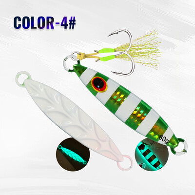 TOLU Naujas metalinis lėtas masalas, švytėjimas