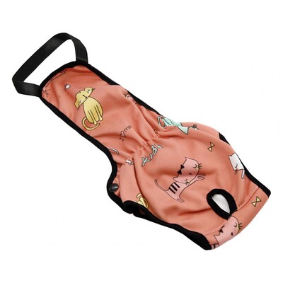 Mājdzīvnieku menstruālās bikses Atkārtoti lietojama ūdensnecaurlaidīga suņu autiņbiksīšu siksna ar multfilmu rakstu Sieviešu biksītes Šorti Pet fizioloģiski kucēnam